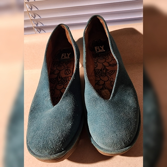 Fly London Women's Yaz Wedge Deep Teal 40 (9) - Picture 3 of 15